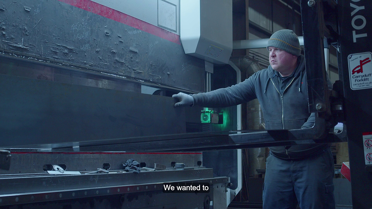 screenshot of video of interview